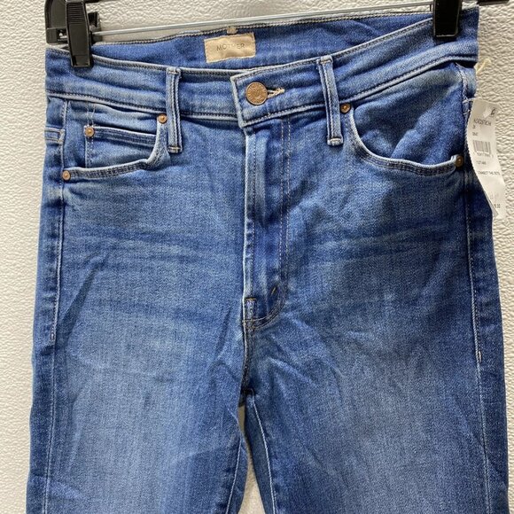 Mother Women’s The Stunner Bunny Slip Capri Jeans Size 26 Connect The Dots Blue - Picture 13 of 14